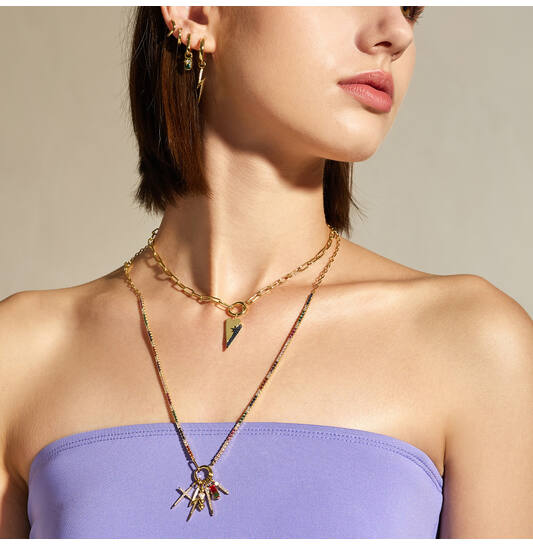  Pop Charms - Hangers - Zilver / Gerodineerd - Zirkonia